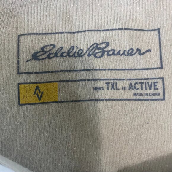 Eddie Bauer Travex Pullover Mens TXL Beige Active Fit FreeDry 1/4 Zip Hiking XLT - Picture 4 of 11